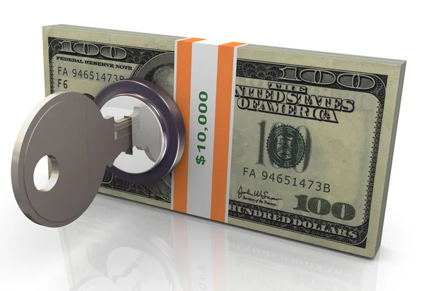3D защита денег — стоковое фото