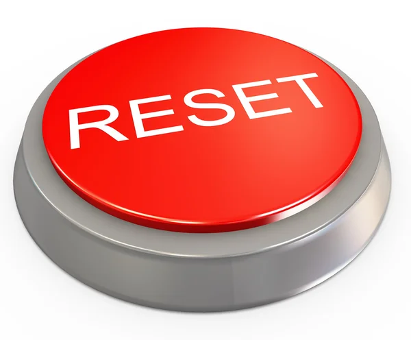 Botão de reset 3d Fotografia De Stock