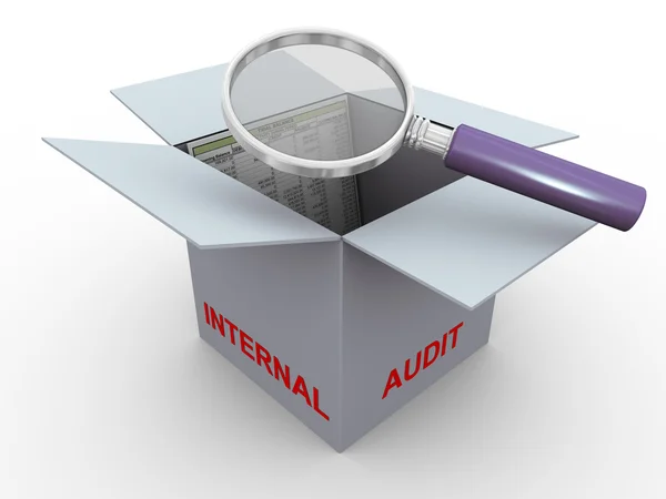 3d concepto de auditoría interna Imagen De Stock