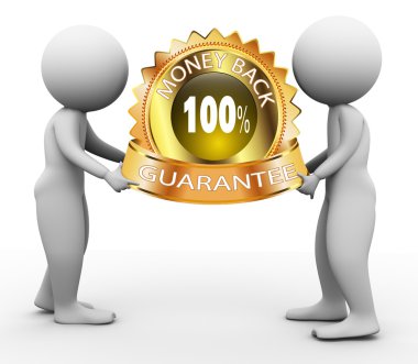 3d and moneyback guarantee clipart