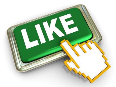 3d like button clipart