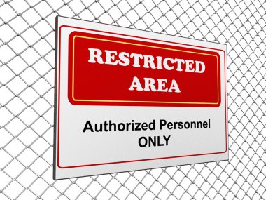 Restricted area notice clipart