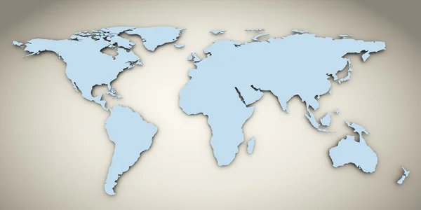 3 d の世界地図 — ストック写真