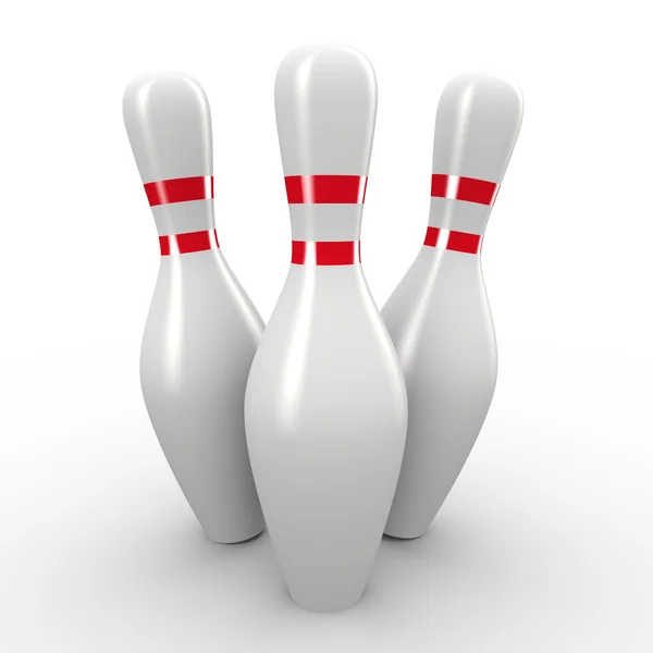 3D bowling kolíky — Stock fotografie