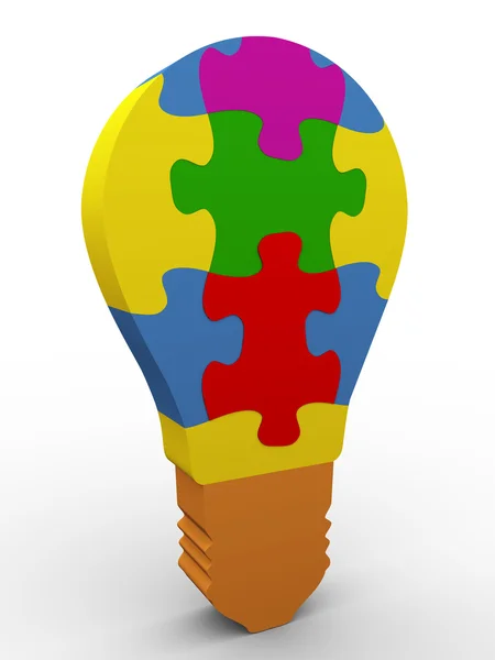 3D-Puzzle-Lampe — Stockfoto