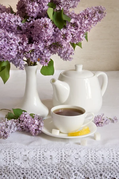 Sabah çayı. Natürmort — Stok fotoğraf