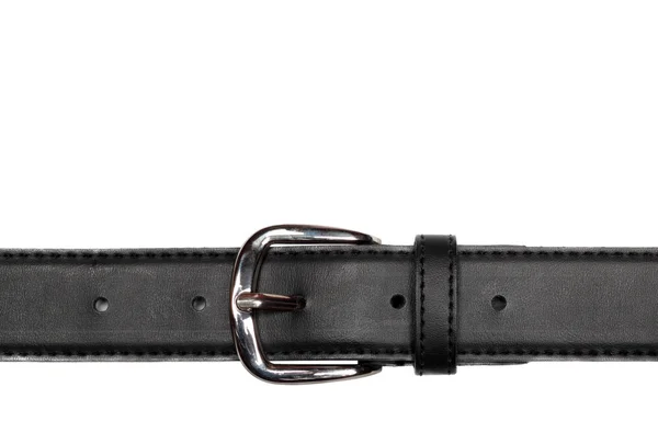 Black leather belt — Stock Photo, Image