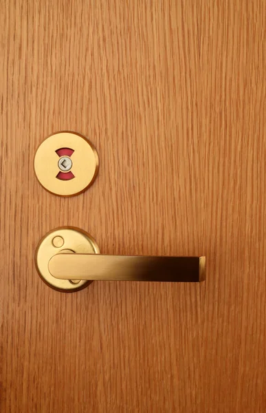 Door handle and locked latch — Stock Photo, Image
