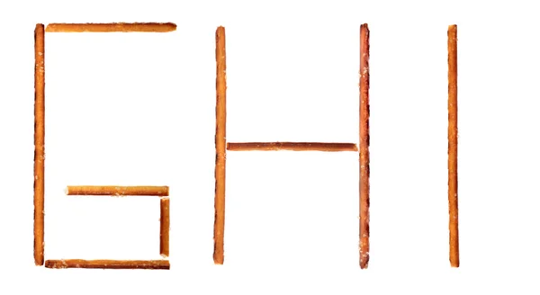 stock image The alphabet from salty sticks