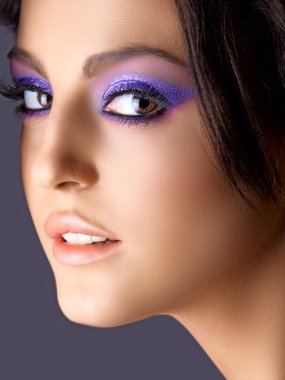 Italian beauty with fashion make-up clipart