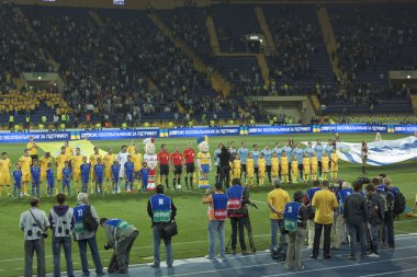 Törenden önce futbol maç ayrıntısı