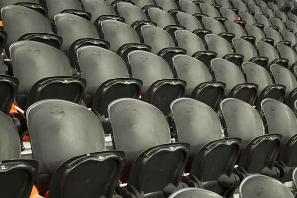 The empty black seats — Stock Photo, Image