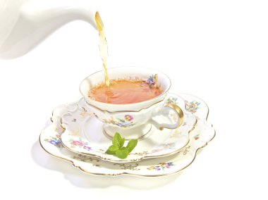 Cup of Tea at High Tea clipart