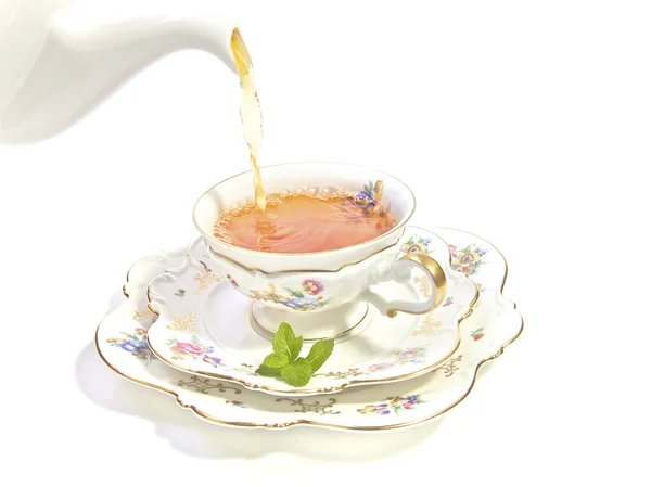 Чашка чая за чашкой чая — стоковое фото