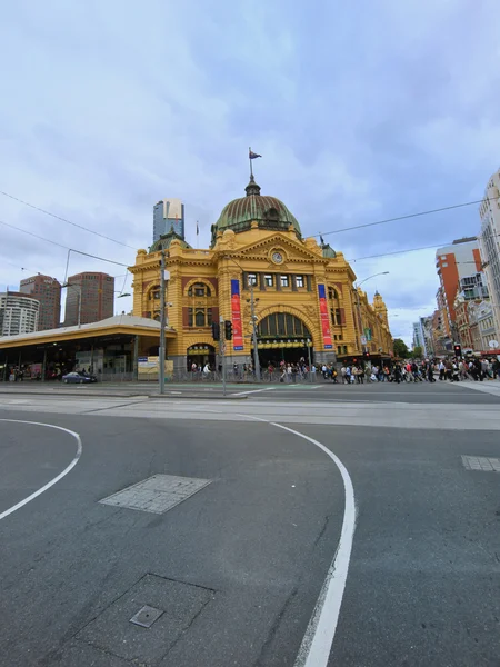 Melbourne, rue station de flinders — Photo