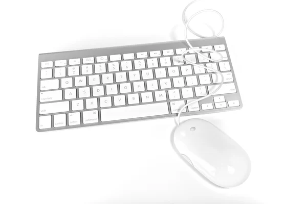 Computador, teclado e mouse — Fotografia de Stock