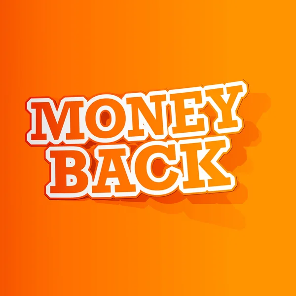 Money Back Sticker — Stock Vector