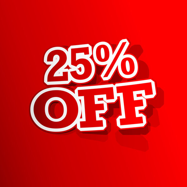 25 percent Off Sticker
