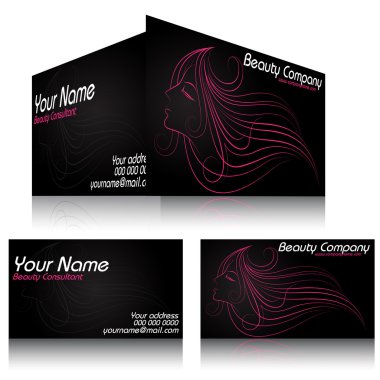 Business Card for Beauty Company clipart