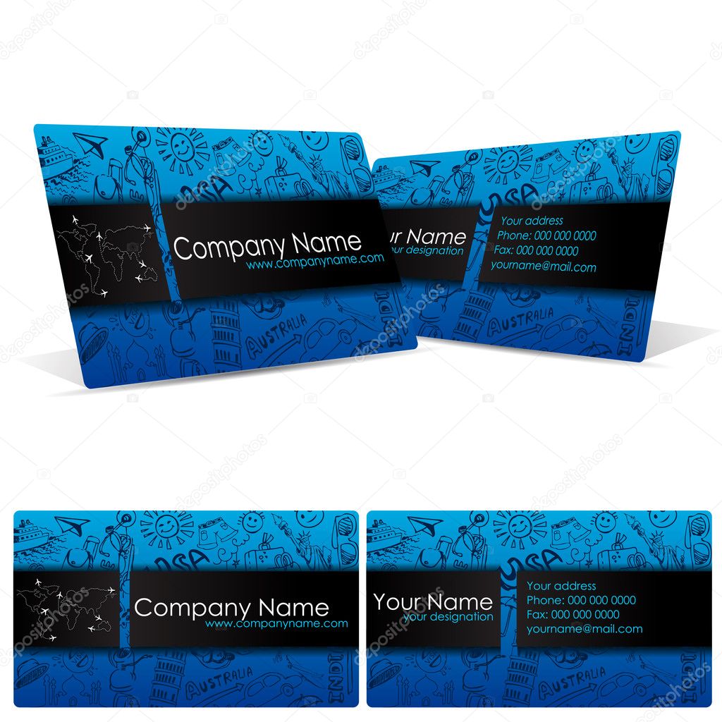 Business Card for Travel Company