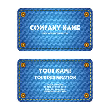 Denim Business Card clipart