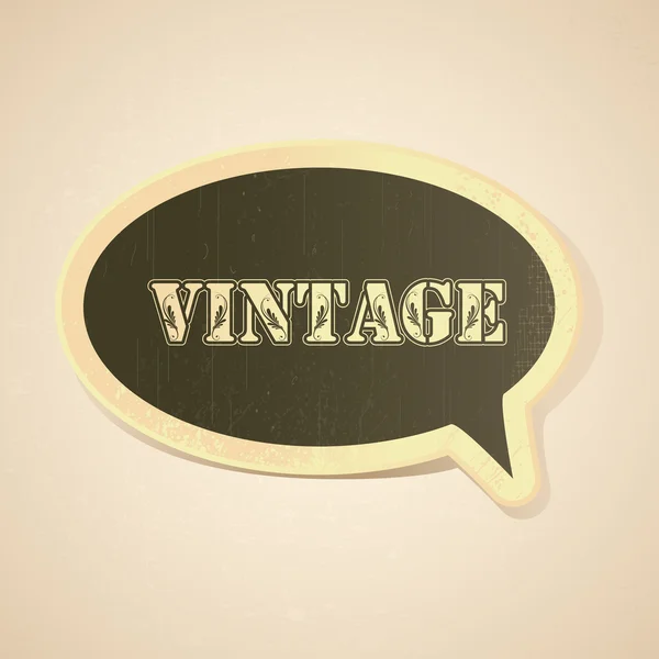 Vintage Chat bolla — Vettoriale Stock