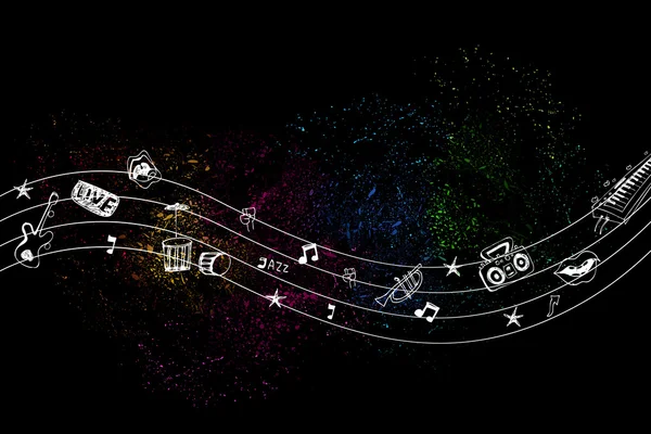Musique colorée — Image vectorielle