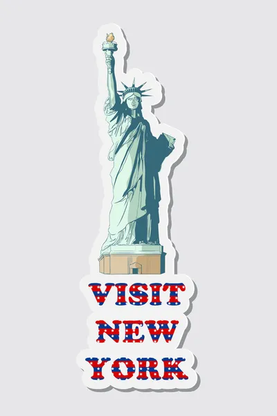 stock vector Visit New York Sticker