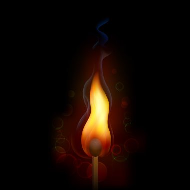 Matchstick Fire Flame clipart