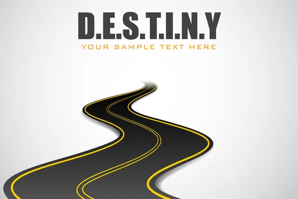 Road in Destiny Background — Stock Vector