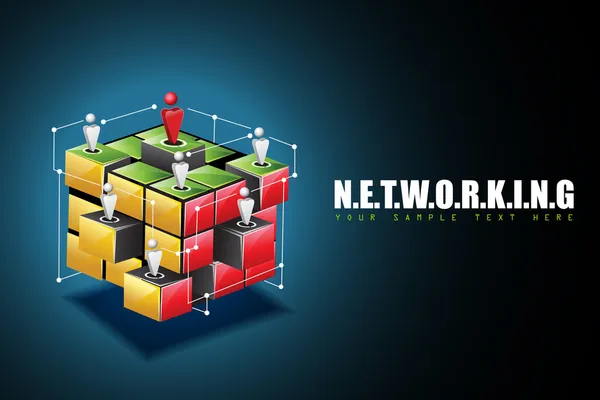 Contexte du réseautage — Image vectorielle