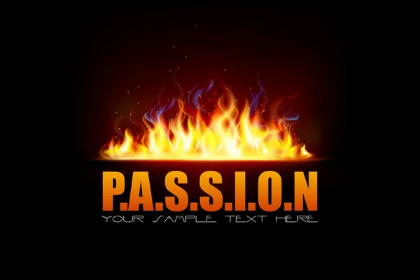 Plamen ohně ukazující vášeň — Stockový vektor