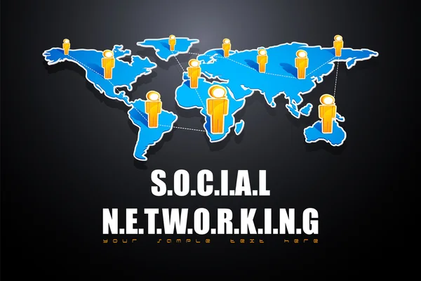 Sociale netwerken achtergrond — Stockvector