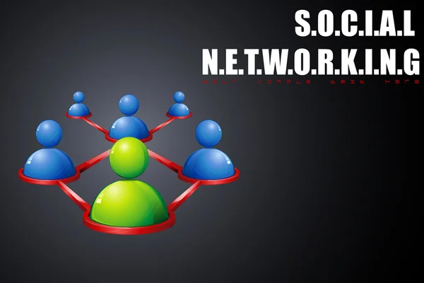 Sosyal ağ — Stok Vektör