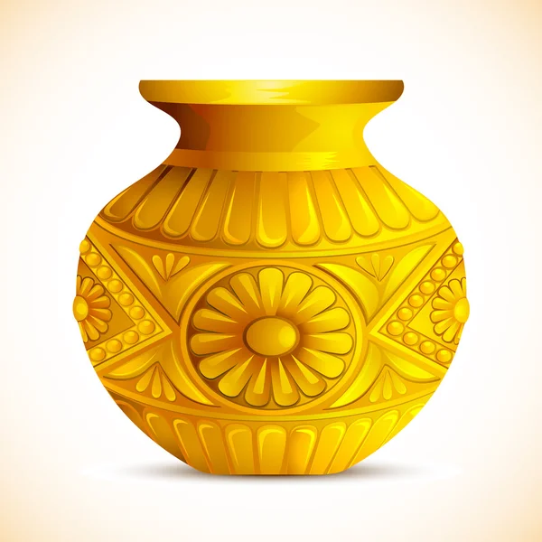 Mangal dourado Kalash — Vetor de Stock