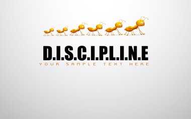 Ant in Queue showing Discipline clipart