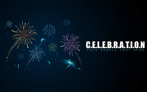 Firework in Celebration Background — Stock Vector