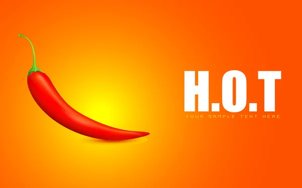 Rotes Chili auf heißem Hintergrund — Stockvektor