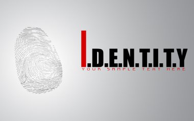 Finger Print on Identitiy Background clipart