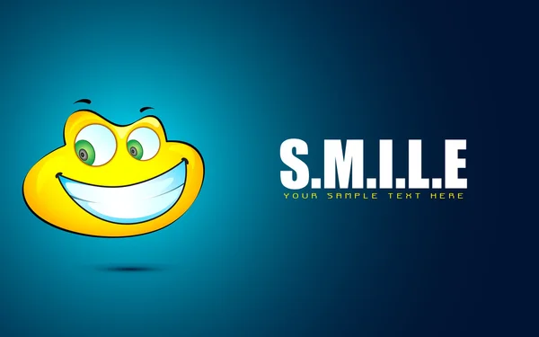 Cara de sorriso — Vetor de Stock