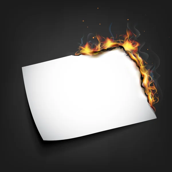 Feuer in Papier — Stockvektor