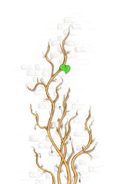 Dry Creeper on Wall clipart