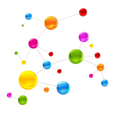 Colorful Molecule clipart