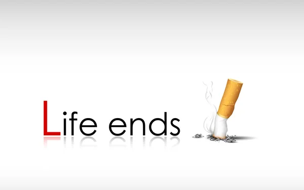 Cigarette brûlante — Image vectorielle