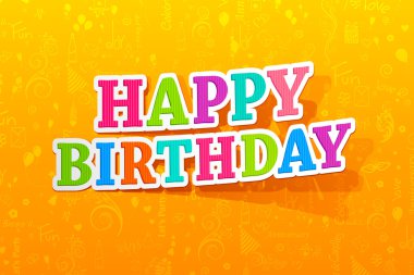 Colorful Happy Birthday clipart