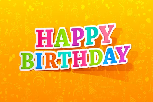 Colorful Happy Birthday — Stock Vector