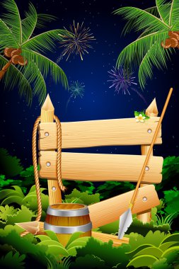 Jungle Party Banner clipart