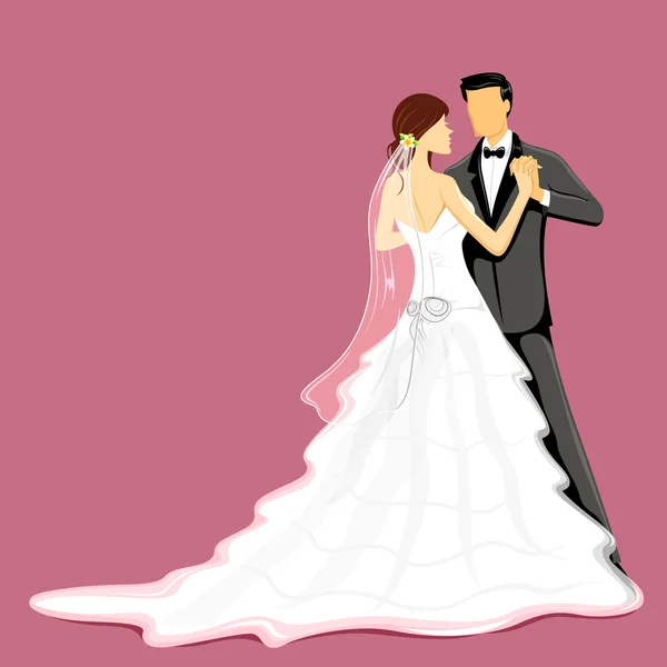 Wedding Couple — Stock Vector