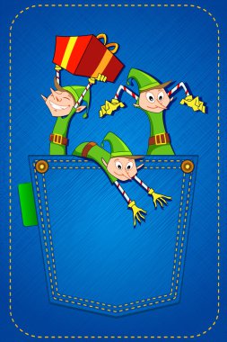 Elf throwing Gifts clipart