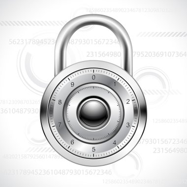 Combination Padlock clipart